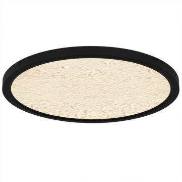 Outskirts LED Flush Mount in Earth Black by Quoizel