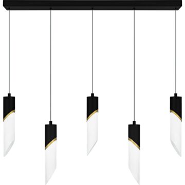 Alys LED Linear Chandelier in Matte Black by Quoizel