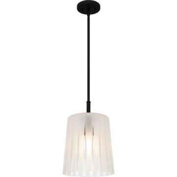 Gray  Mini Pendant in Matte Black by Quoizel