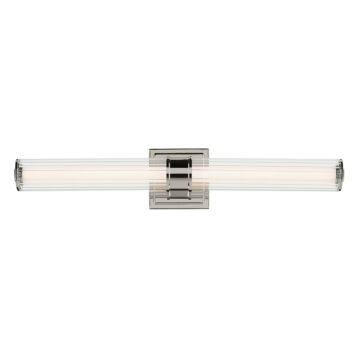 Laurene LED Linear Bathroom Vanity Light in Polished Nickel by Kichler