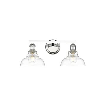 Carver  Bathroom Vanity Light in Chrome by Golden Lighting