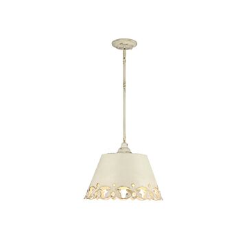 Eloise  Pendant in Antique Ivory by Golden Lighting