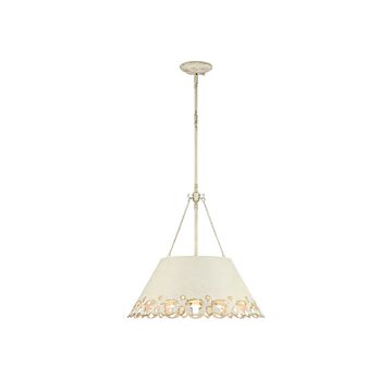 Eloise  Pendant in Antique Ivory by Golden Lighting