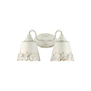 Eloise  Bathroom Vanity Light in Antique Ivory by Golden Lighting