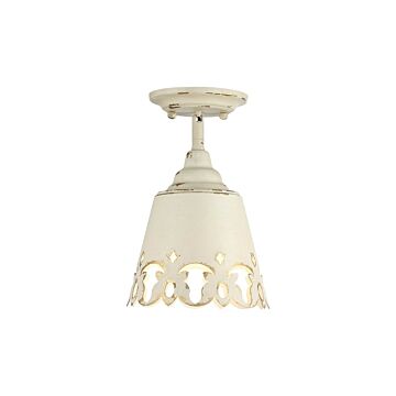 Eloise  Semi-Flush Mount in Antique Ivory by Golden Lighting