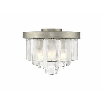 Ciara  Flush Mount in Peruvian Silver by Golden Lighting