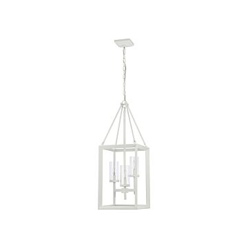 Smyth  Pendant in Natural White by Golden Lighting