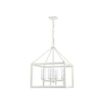 Smyth  Chandelier in Natural White by Golden Lighting
