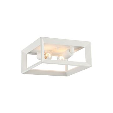 Smyth  Flush Mount in Natural White by Golden Lighting