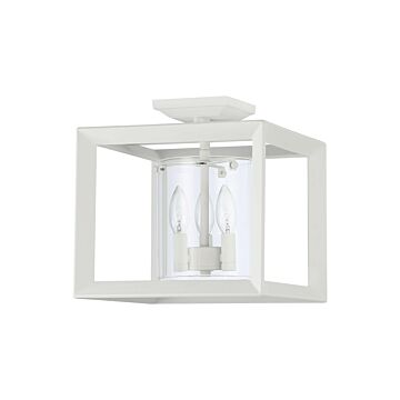 Smyth  Semi-Flush Mount in Natural White by Golden Lighting