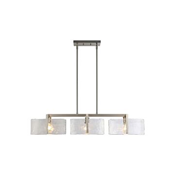 Aenon  Linear Pendant in Pewter by Golden Lighting