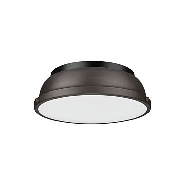 Duncan  Flush Mount in Matte Black by Golden Lighting