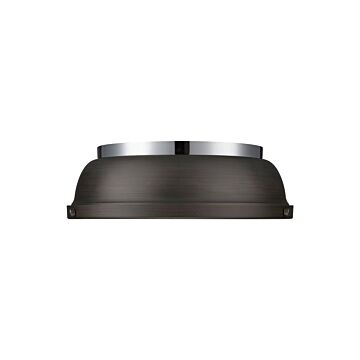 Duncan  Flush Mount in Chrome by Golden Lighting