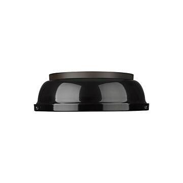Duncan  Flush Mount in Rubbed Bronze by Golden Lighting