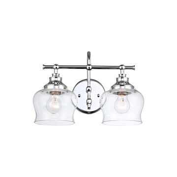 Daphne  Bathroom Vanity Light in Chrome by Golden Lighting