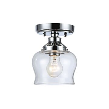 Daphne  Semi-Flush Mount in Chrome by Golden Lighting