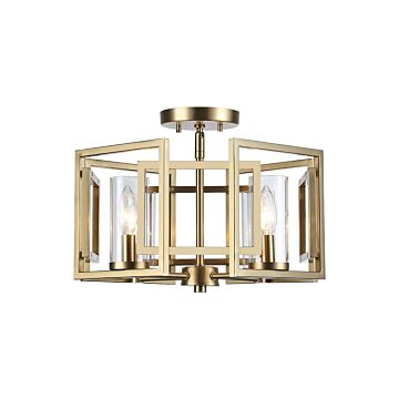 Marco  Flush Mount in Brushed Champagne Bronze by Golden Lighting