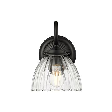 Audra  Wall Sconce in Matte Black by Golden Lighting