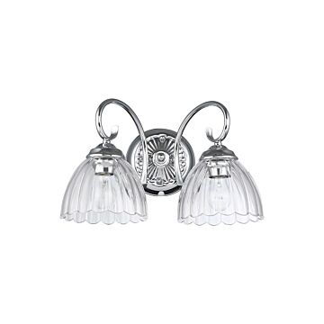 Audra  Bathroom Vanity Light in Chrome by Golden Lighting