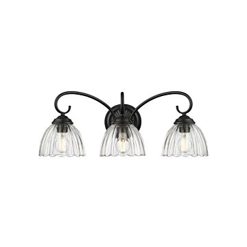Audra  Bathroom Vanity Light in Matte Black by Golden Lighting
