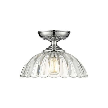 Audra  Semi-Flush Mount in Chrome by Golden Lighting