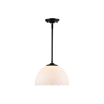 Dorinda  Pendant in Matte Black by Golden Lighting