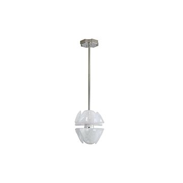 Glacier LED Pendant in Polished Nickel by Golden Lighting