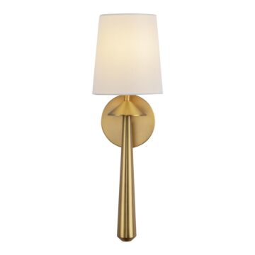 Bridgette  Bathroom Vanity Light in Brushed Gold White Linen by Alora