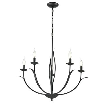 Charlize  Chandelier in Matte Black by Millennium Lighting