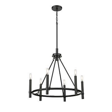 Skyva  Chandelier in Matte Black by Millennium Lighting