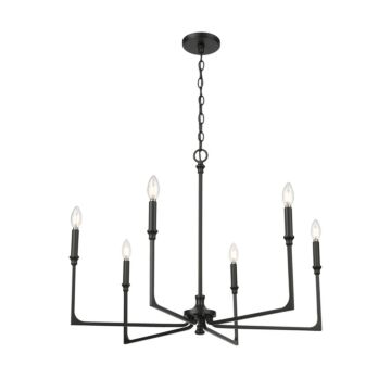 Azara  Chandelier in Matte Black by Millennium Lighting