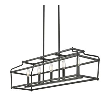 Nellita  Chandelier in Matte Black by Millennium Lighting