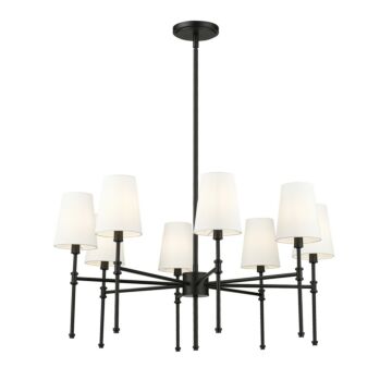 Adorra  Chandelier in Matte Black by Millennium Lighting