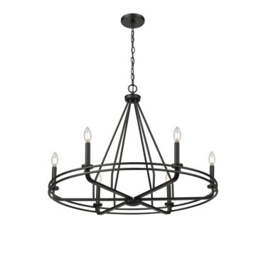Jody  Chandelier in Matte Black by Millennium Lighting