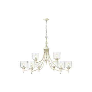 Keating  Chandelier in Antique Ivory by Golden Lighting