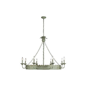 Finley  Chandelier in Vintage Sage by Golden Lighting