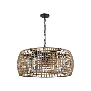 Piper  Outdoor Pendant in Natural Black by Golden Lighting