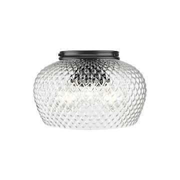 Adeline  Flush Mount in Matte Black by Golden Lighting