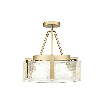 Aenon  Semi-Flush Mount in Brushed Champagne Bronze by Golden Lighting