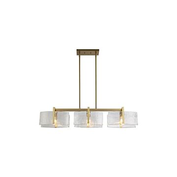 Aenon  Linear Pendant in Brushed Champagne Bronze by Golden Lighting