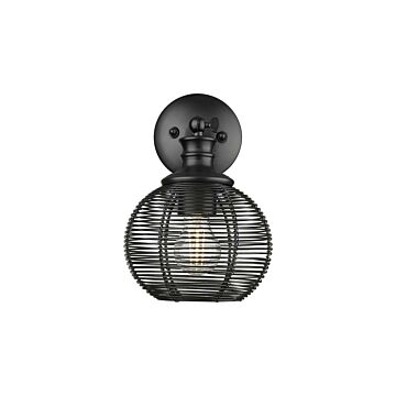 Calypso  Wall Sconce in Matte Black by Golden Lighting