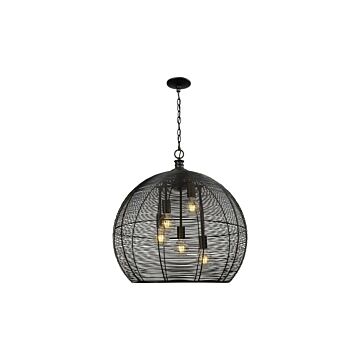 Calypso  Pendant in Matte Black by Golden Lighting