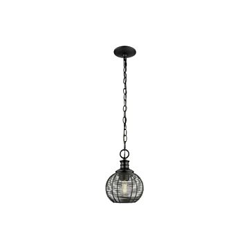 Calypso  Mini Pendant in Matte Black by Golden Lighting