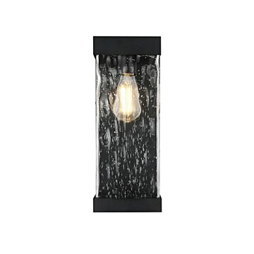 Thompson  Outdoor Wall Sconce in Black by Elegant Lighting