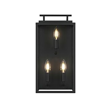 Valentin  Outdoor Wall Sconce in Black by Elegant Lighting