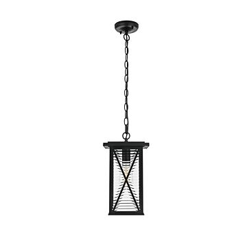 Jada  Outdoor Pendant in Black by Elegant Lighting