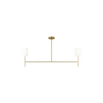 Key  Linear Chandelier in Burnished Brass by Visual Comfort Studio