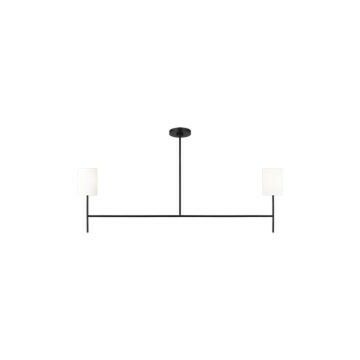 Key  Linear Chandelier in Midnight Black by Visual Comfort Studio
