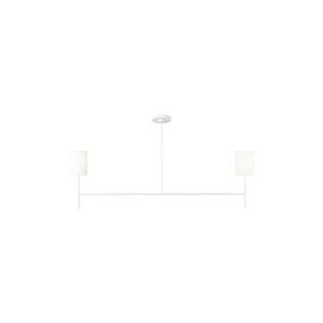 Key  Linear Chandelier in Matte White by Visual Comfort Studio