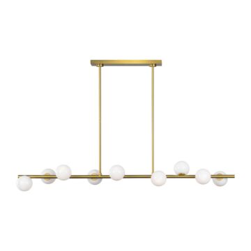 Altair  Linear Chandelier in Burnished Brass by Visual Comfort Studio